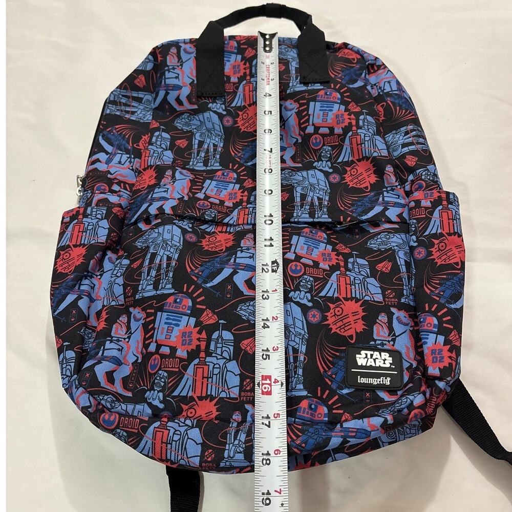 Loungefly Star Wars Empire Strikes Back 40th Anniversary Print Nylon Backpack - Picture 9 of 10